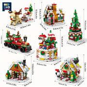 2024 Advent Calendar Christmas Building Blocks Set Christmas Toys includes Santa Claus Train House Blocks, Gift for Kid Boy Girl