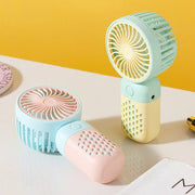 Cute Compact Pocket Fan Portable Mini Handheld Fan Usb Rechargeable Electrical Fan Student Outdoor Pocket Mini Cooler Fan Silent