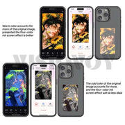 NFC Mobile DIY E-ink Screen Phone Cases For iPhone 16 15 14 13 Pro Max Case 4 Colors Screen Projection Cartoon Covers Case Funda