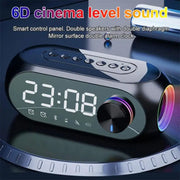 S8 Wireless Speaker Led Display Alarm Clock Home Room Decora Alarm Clock FM Radio TF Card Aux Music Playback Clock