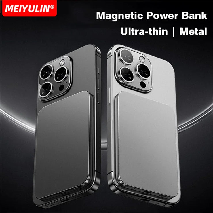 10000mAh Wireless Power Bank Ultra-Thin PD20W Magnetic Powerbank 5000mAh Fast Charging External Spare Battery For iPhone Samsung