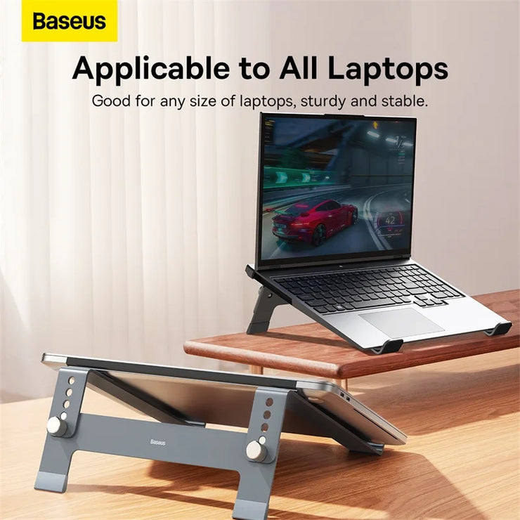 Baseus Portable Laptop Stand Aluminum Notebook For Macbook Air Pro Holder 4 Gears Adjustable Vertical Stand Laptop Base Bracket