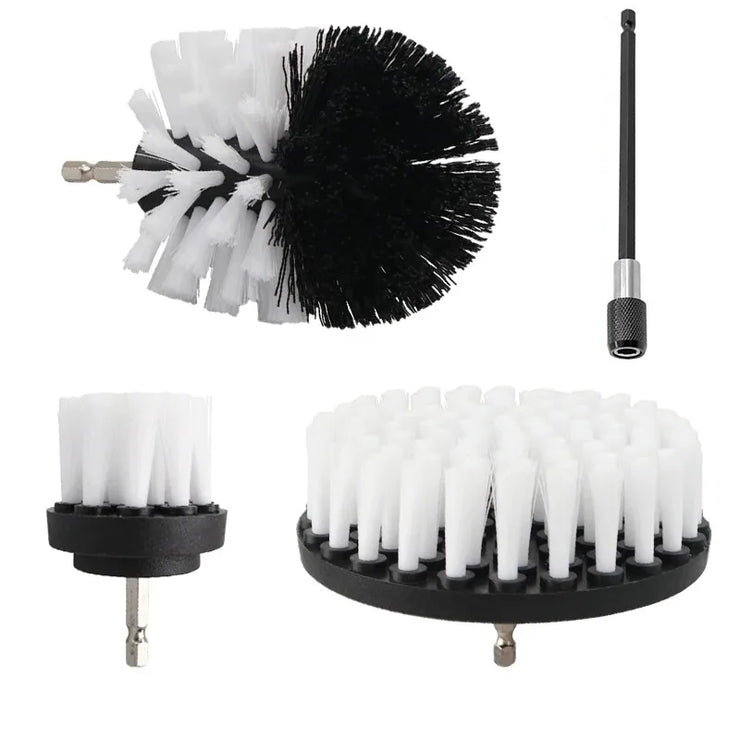 1/3/4pcs/ Drill Brush Set Power Scrubber Brush Polisher Bathroom Stain Polishing Kit with Extender Household Cleaning Tools