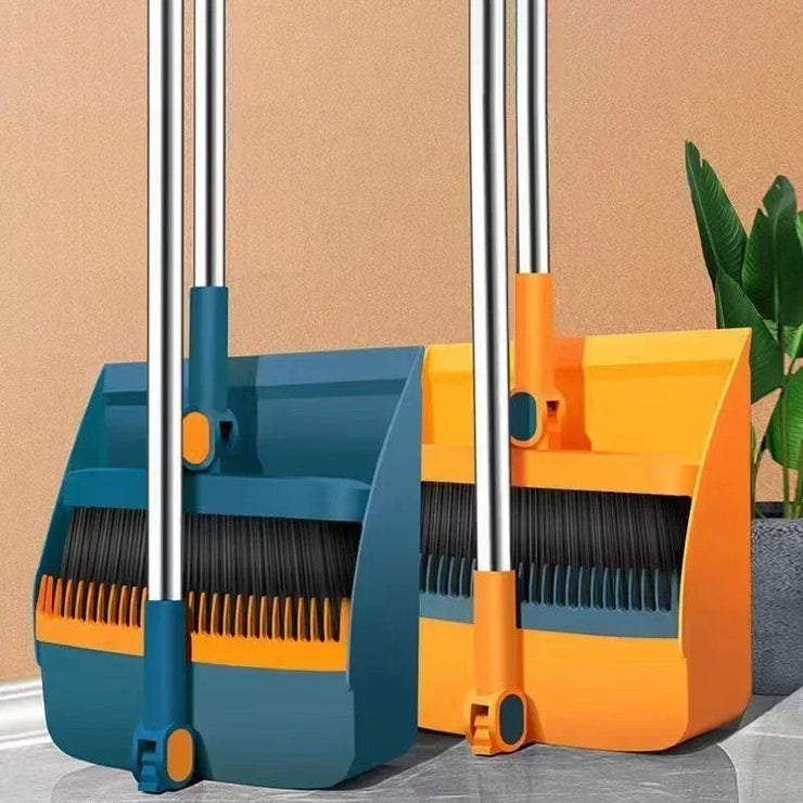 new Kitchen office folding broom dustpan set household cleaning tools non-stick hair dry wet dual-use broom folding set