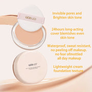 Mousse Foundation Cream Cushion Compact Moisturizing lasting Waterproofing Concealer High Coverage Foundation Korean Makeup Base