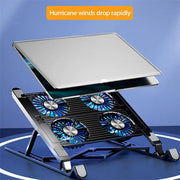 Desktop Laptop Stand Dual Cooling Fans Laptop Cooling Pad Portable Support Rack Computer Components Laptop Table Folding Holder