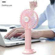 1Pc New Portable Fan Office Desktop Multifunctional Folding Headed Small Electric Fan USB Mini Portable High Wind Pocket Fan