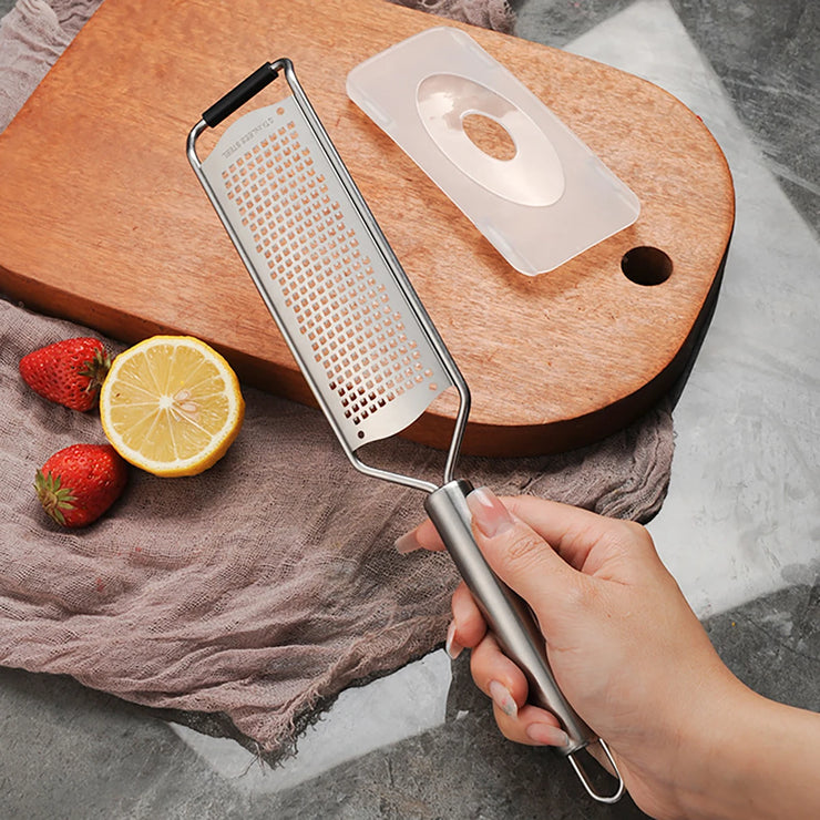 1Pc 304 Stainless Steel Handle Cheese Planer Household Lemon Planer Ginger Garlic Shredder Chocolate Planer Kitchen Gadget