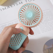 Cute Compact Pocket Fan Portable Mini Handheld Fan Usb Rechargeable Electrical Fan Student Outdoor Pocket Mini Cooler Fan Silent