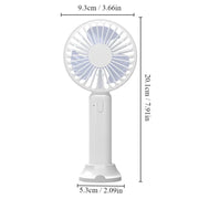 1pc New Portable Fan Office Desktop Multifunctional Folding Headed Small Electric Fan USB Mini Portable High Wind Pocket Fan