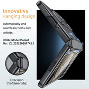 For Samsung Galaxy Z Fold 5 Case Shockproof Full Hinge Protection with Stand Front Frame Tempered Glass Cover Fold 5 Phone Cases