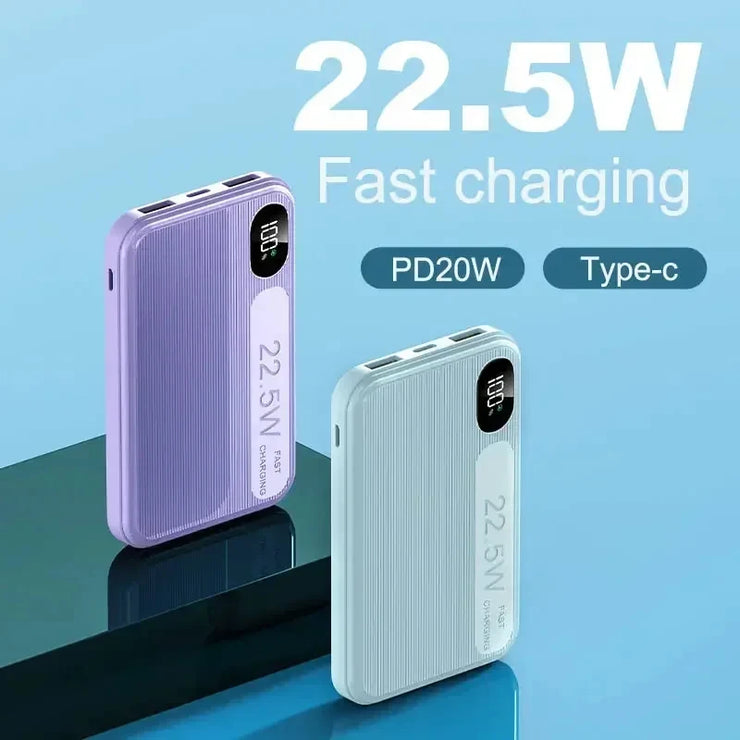 Lenovo Mini Power Bank 50000mah Super Fast Charging PD22.5W Digital Display Power Bank Ultra large Capacity Powerbanks