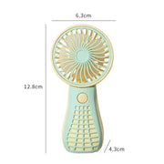 Cute Compact Pocket Fan Portable Mini Handheld Fan Usb Rechargeable Electrical Fan Student Outdoor Pocket Mini Cooler Fan Silent