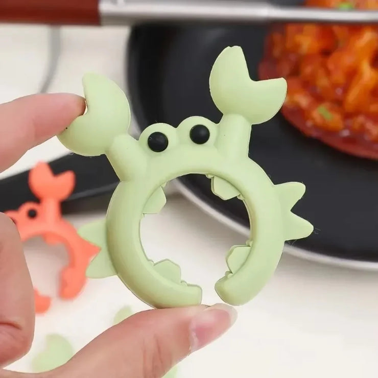 4/1PCS Silicone Spatula Rack Small Crab Anti Scalding Overflow Pot Clip Spoon Holder Clip Universal Shovel Rack Kitchen Gadget