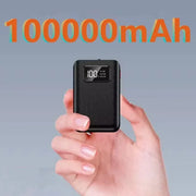 Mini Fast Charging Power Bank Portable 100000mAh Charger HD Digital Display 3USB External Battery Pack for iPhone Xiaomi Samsung