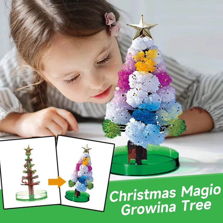 Mini Christmas Magic Paper Tree Flowering Crystal Trees Children's Scientific Experiment Christmas Toys Novelty Funny Gift