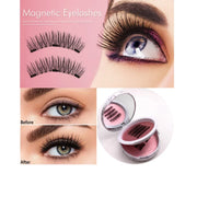 12pcs Magnetic False Eyelashes Magnetic Half Eyelashes Double Box With Mirror Applicater Reusable Beauty Eye Makeup Set