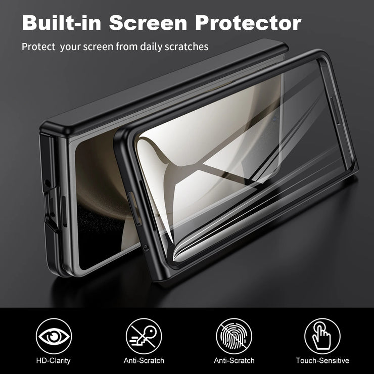 for Samsung Galaxy Z Fold 5 Case Full Body Hinge Protection Cover Slim Shockproof Phone Cases Built-in Stand Screen Protector