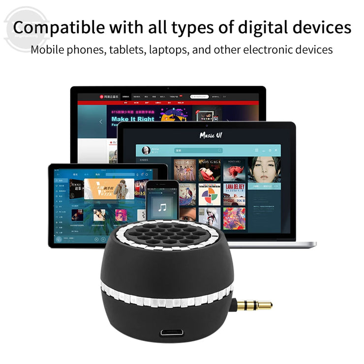 Portable Wireless Speaker Phone External Speaker Universal 3.5mm Jack Mini Sound Box For Smartphone Tablet Laptop MP3 MP4