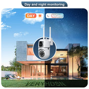 4K 8MP Dual Screen Dual Lens 2.4G WIFI Camera PTZ Camera Outdoor IP66 Waterproof Auto Tracking Security Camera Surveillance