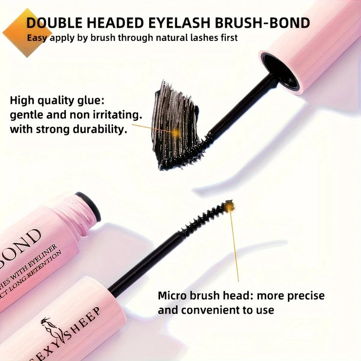 Lash Bond And Seal 10ml DIY Lash Extension And Lash Glue Remover 5ml Kit Long Lasting 48-72 Hours Waterproof Makeup Tool