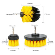 1/3/4pcs/ Drill Brush Set Power Scrubber Brush Polisher Bathroom Stain Polishing Kit with Extender Household Cleaning Tools