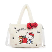 Kawaii Cartoon Plush Hello Kitty Crossbody Bag Cinnamoroll Kuromi My Melody Shoulder Bag Handbag Girl Makeup Bag Gift