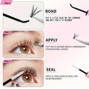 Lash Bond And Seal 10ml DIY Lash Extension And Lash Glue Remover 5ml Kit Long Lasting 48-72 Hours Waterproof Makeup Tool