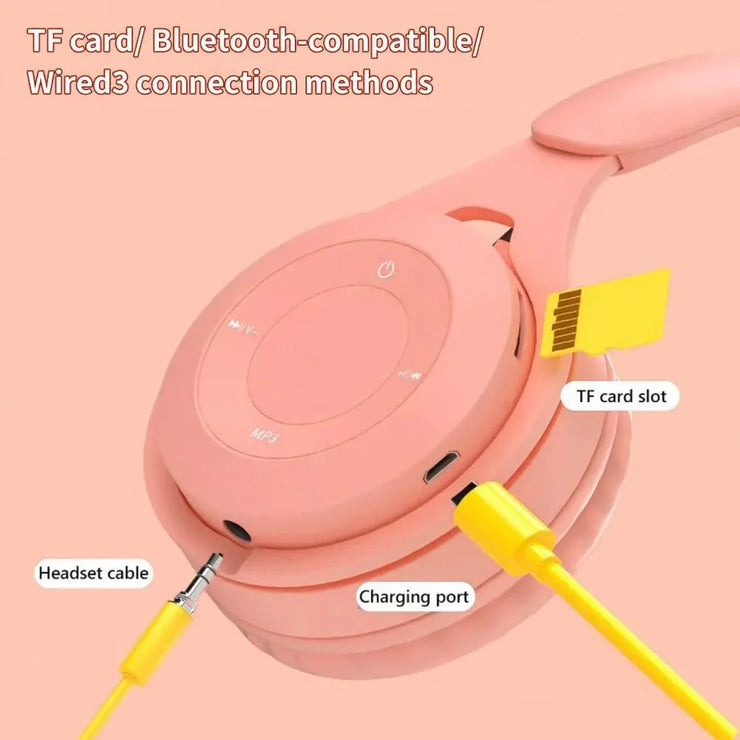 Xiaomi Y08 Headphone Wireless Bluetooth 5.0 Headphones Stereo Foldable Sport Gaming Macaron Over-ear Headphones For Android IOS