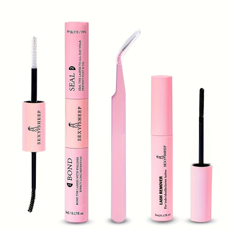 Lash Bond And Seal 10ml DIY Lash Extension And Lash Glue Remover 5ml Kit Long Lasting 48-72 Hours Waterproof Makeup Tool