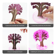 Mini Christmas Magic Paper Tree Flowering Crystal Trees Children's Scientific Experiment Christmas Toys Novelty Funny Gift