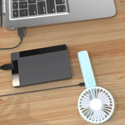 1Pc New Portable Fan Office Desktop Multifunctional Folding Headed Small Electric Fan USB Mini Portable High Wind Pocket Fan