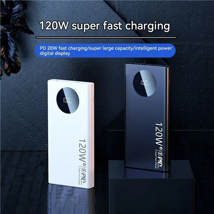 120W Super Fast Charging Powerbank Portable Battery Charger 80000mAh High Capacity Power Bank For iPhone Samsung Huawei xiaomi