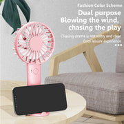 USB Rechargeable Small Pocket Cooling Fan 3 Speeds Strong Wind Portable Fan Quiet Hand Fan Personal Pocket Fan for Women Men